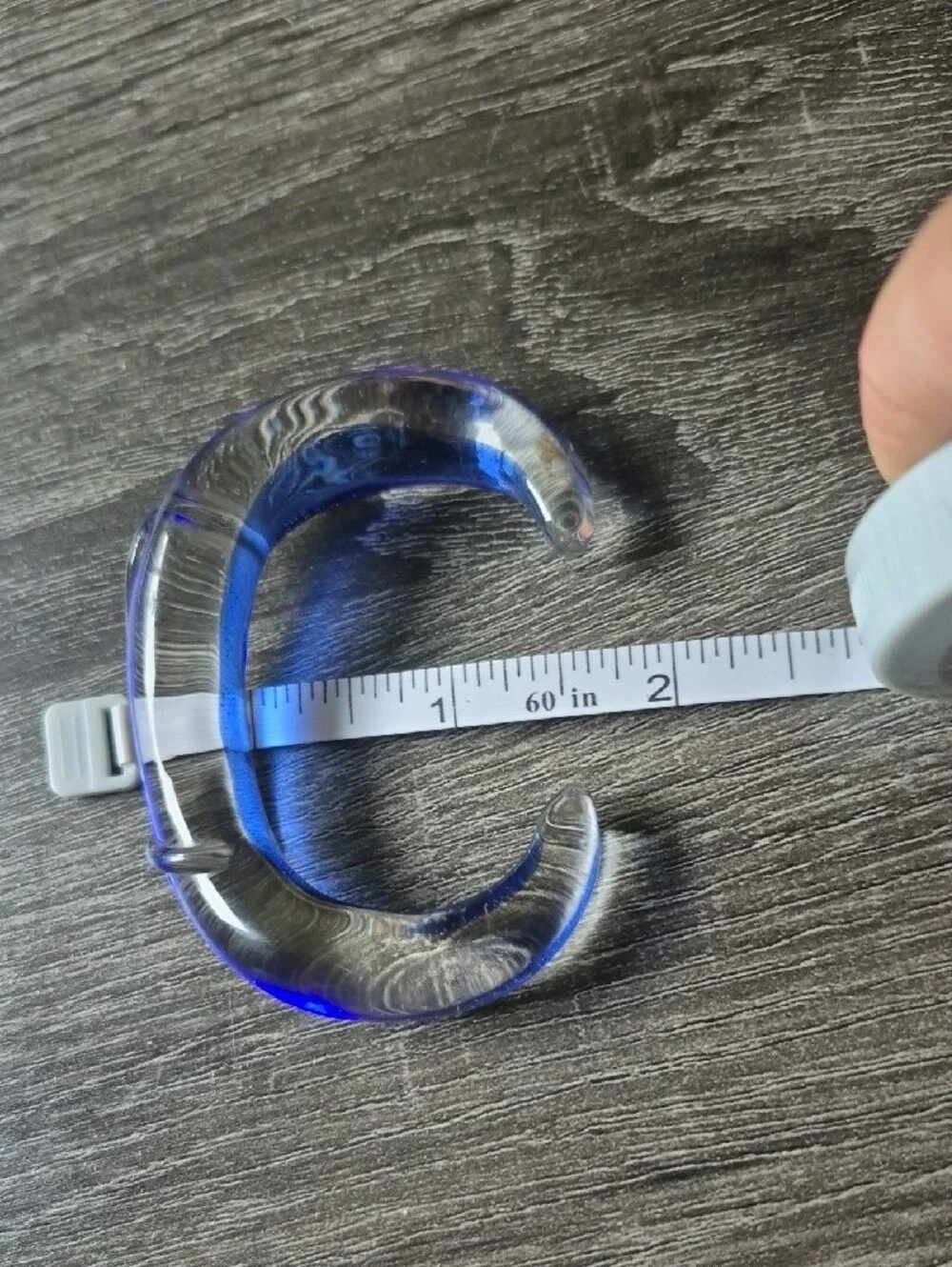 Blue Clear Glass Cuff Bracelet Murano?